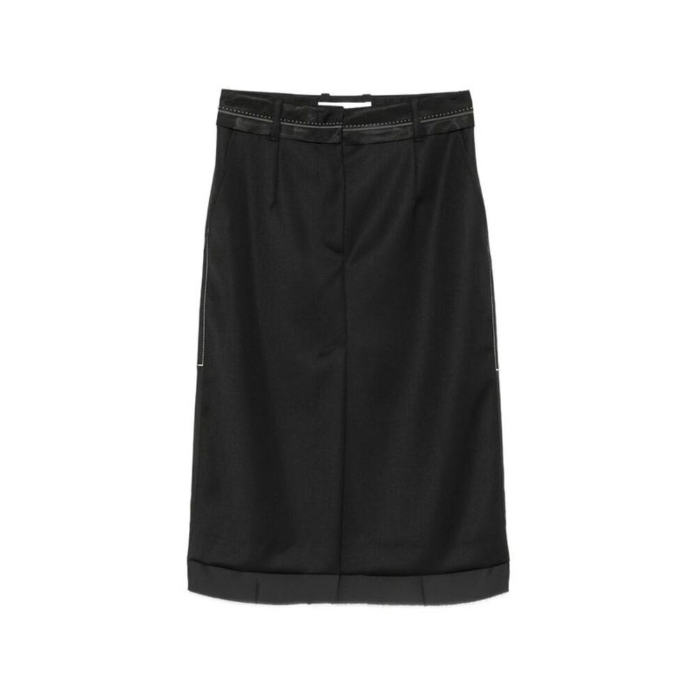 Tela Black Skirts - Pleated Skirts Women
